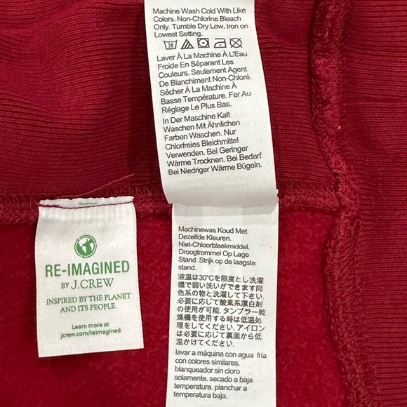 NWT J. Crew Sportswear Crewneck Mens Size S Sweatshirt Burgundy(Heritage Fleece) - Picture 9 of 11